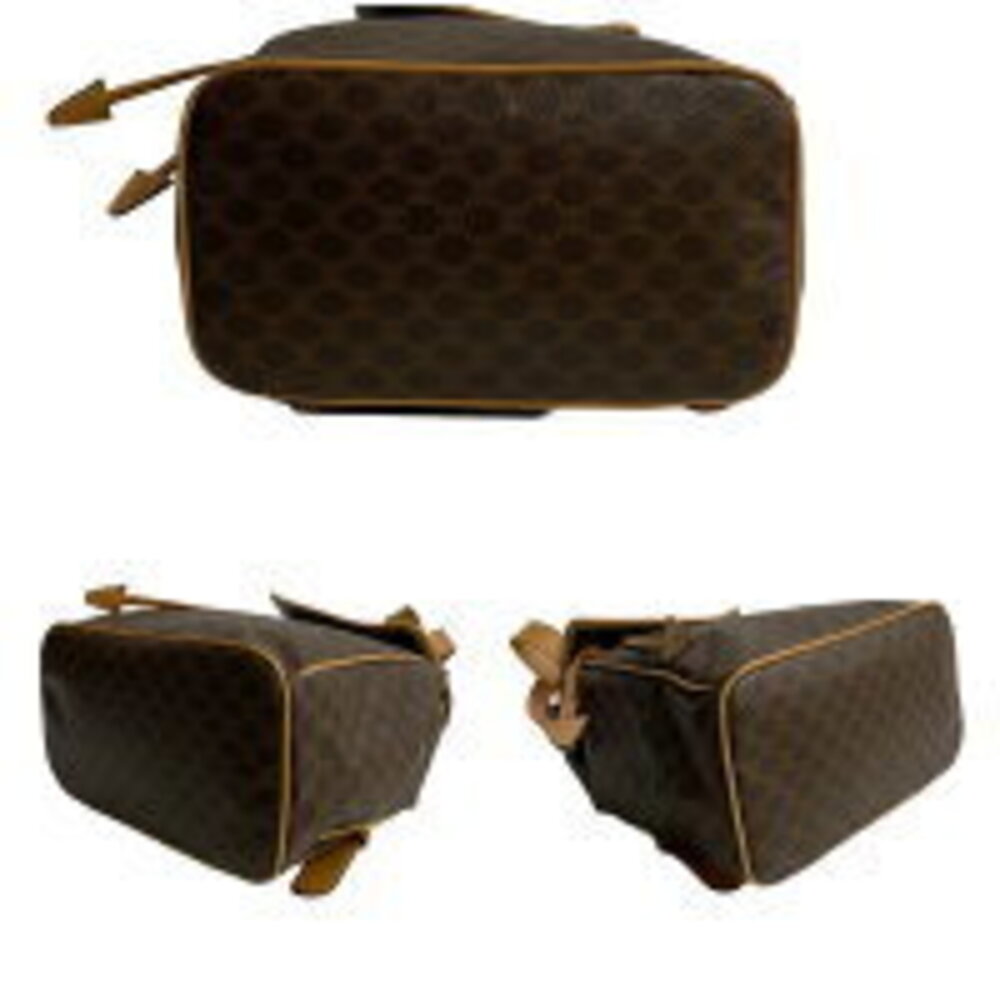 Celine Macadam Blason Triomphe Leather backpack daypack brown - Picture 6 of 8